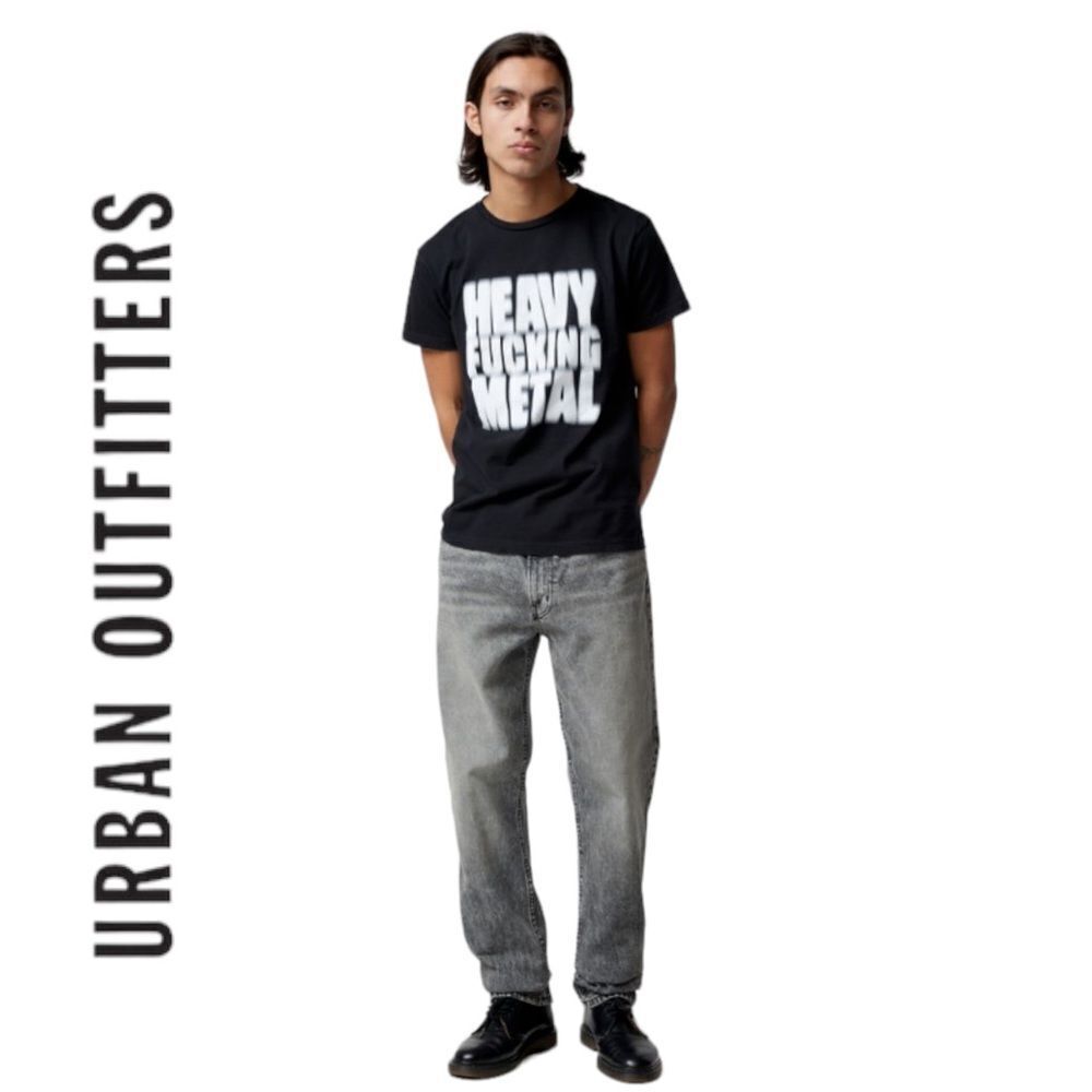 URBAN OUTFITTERS UO Heavy Fucking Metal Slim Fit Tee Shirt T-Shirt NEW XL